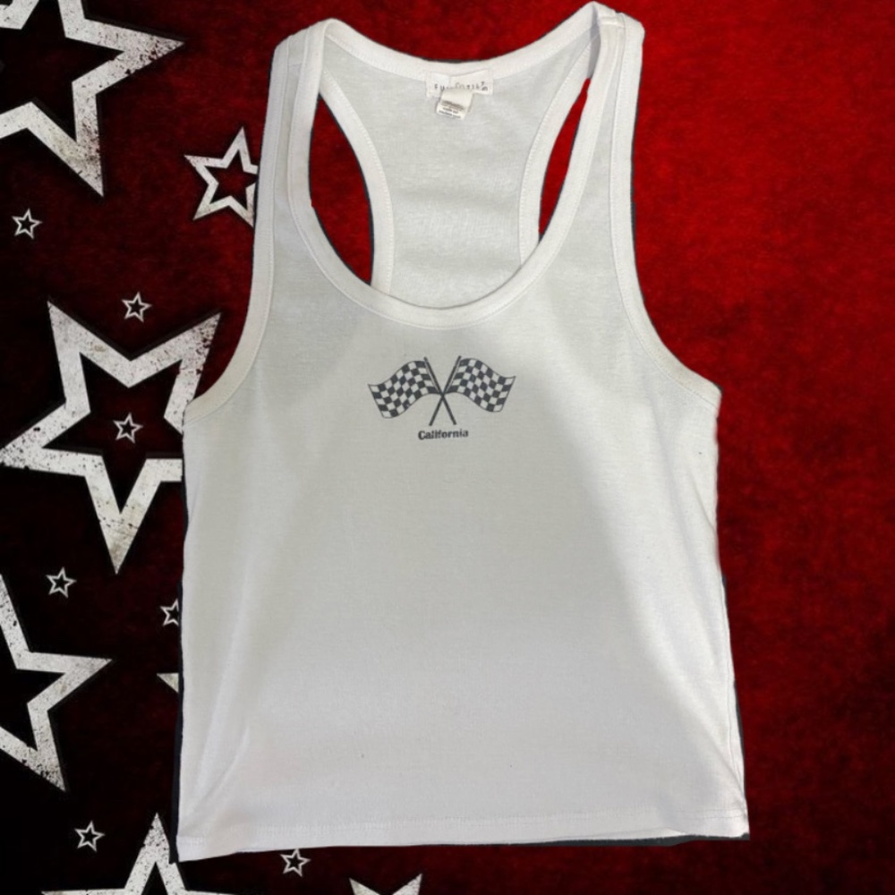 cute checkered flag tank